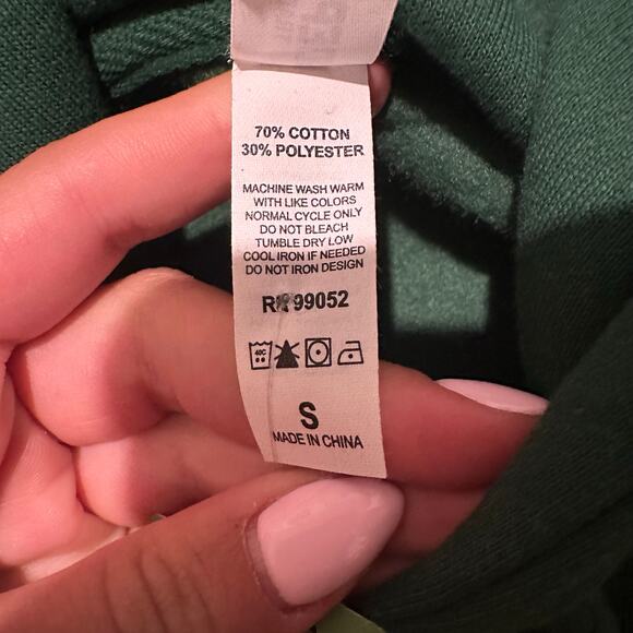 THE DUCK STORE Men's Forest OSC Blend Yellow Interlock UO Fleece Hood Size S - Picture 9 of 10